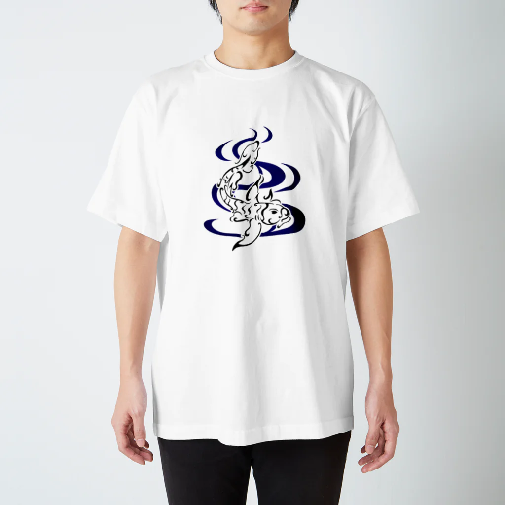 紫胡蝶のネコザメ　 Bk×Bl Regular Fit T-Shirt