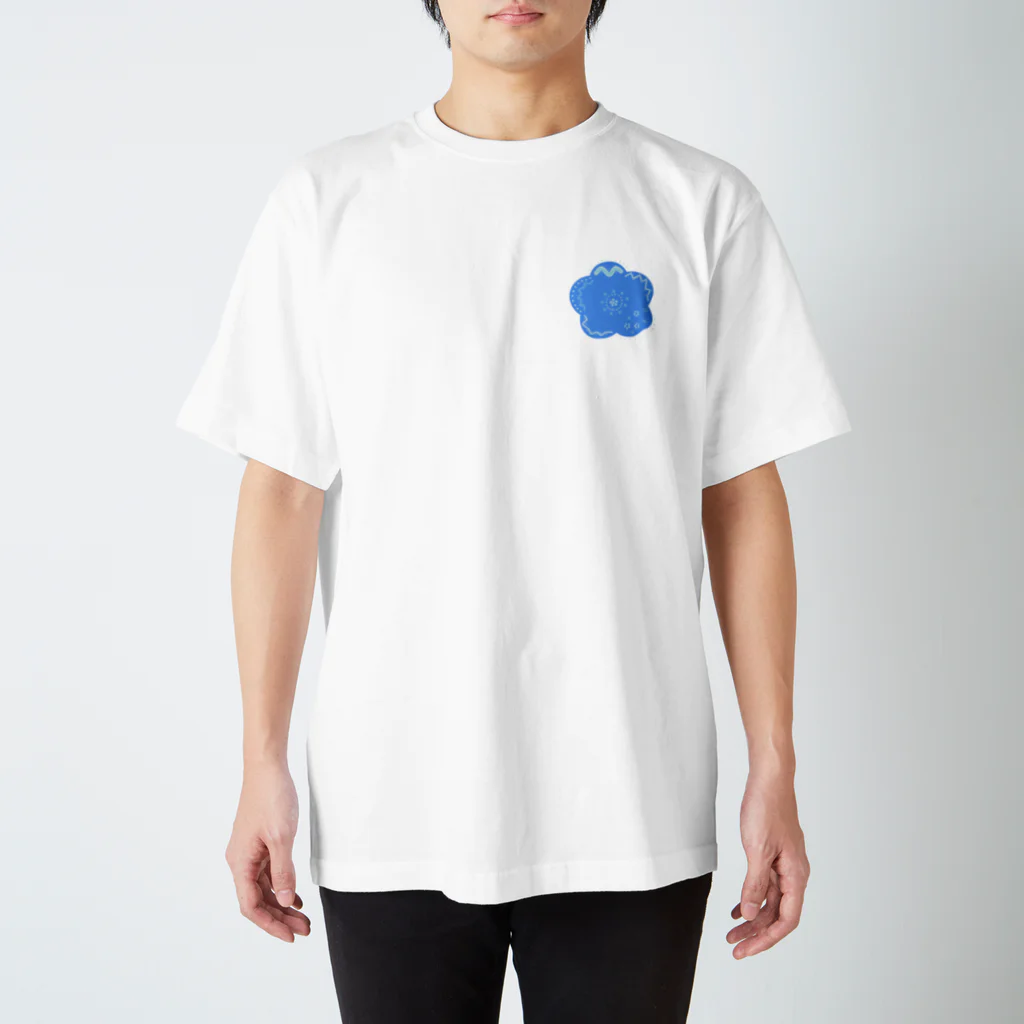 うにぽっぷこーんの青い花 Regular Fit T-Shirt