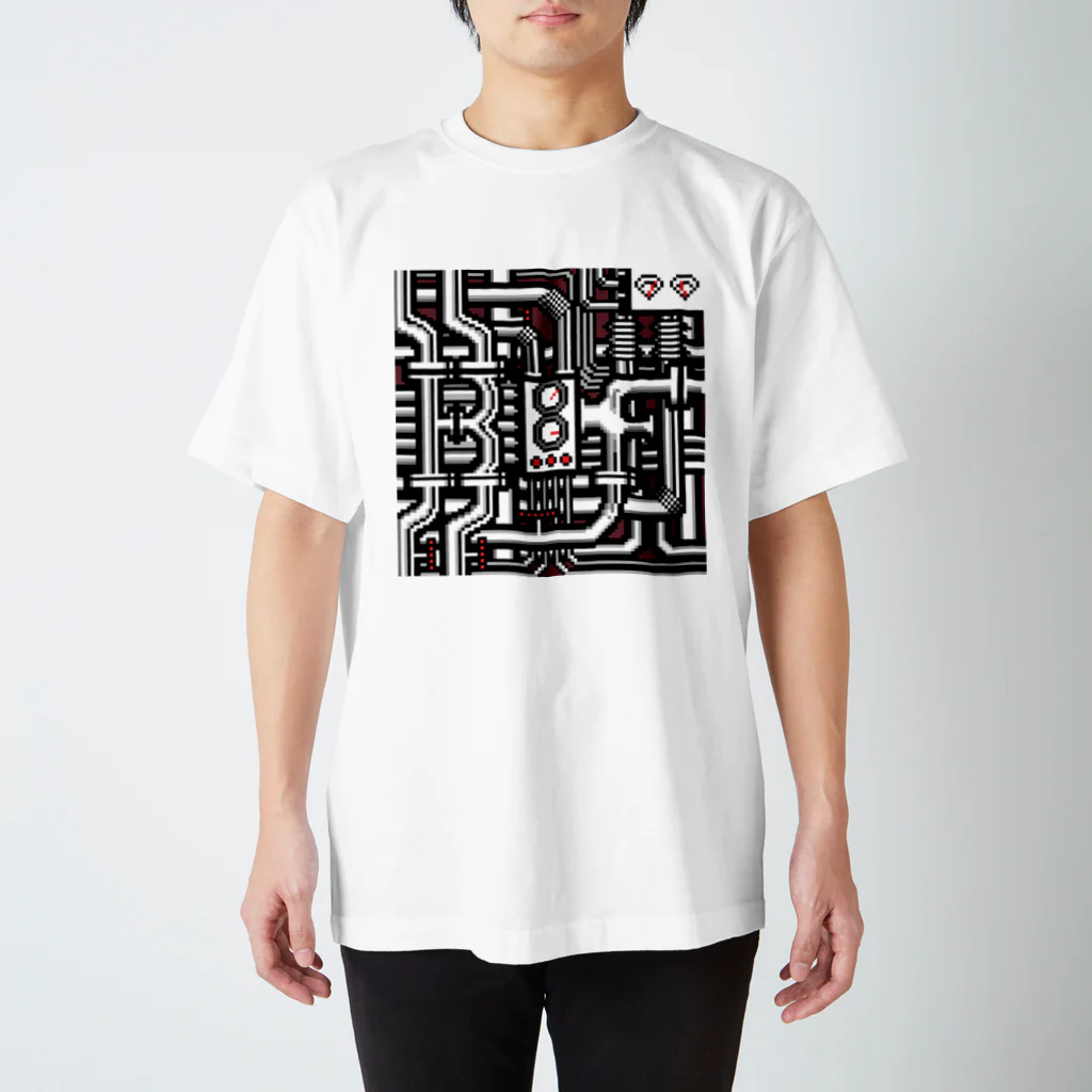 BAD FACTORYのＢＦ配管　スケルトン スタンダードTシャツ