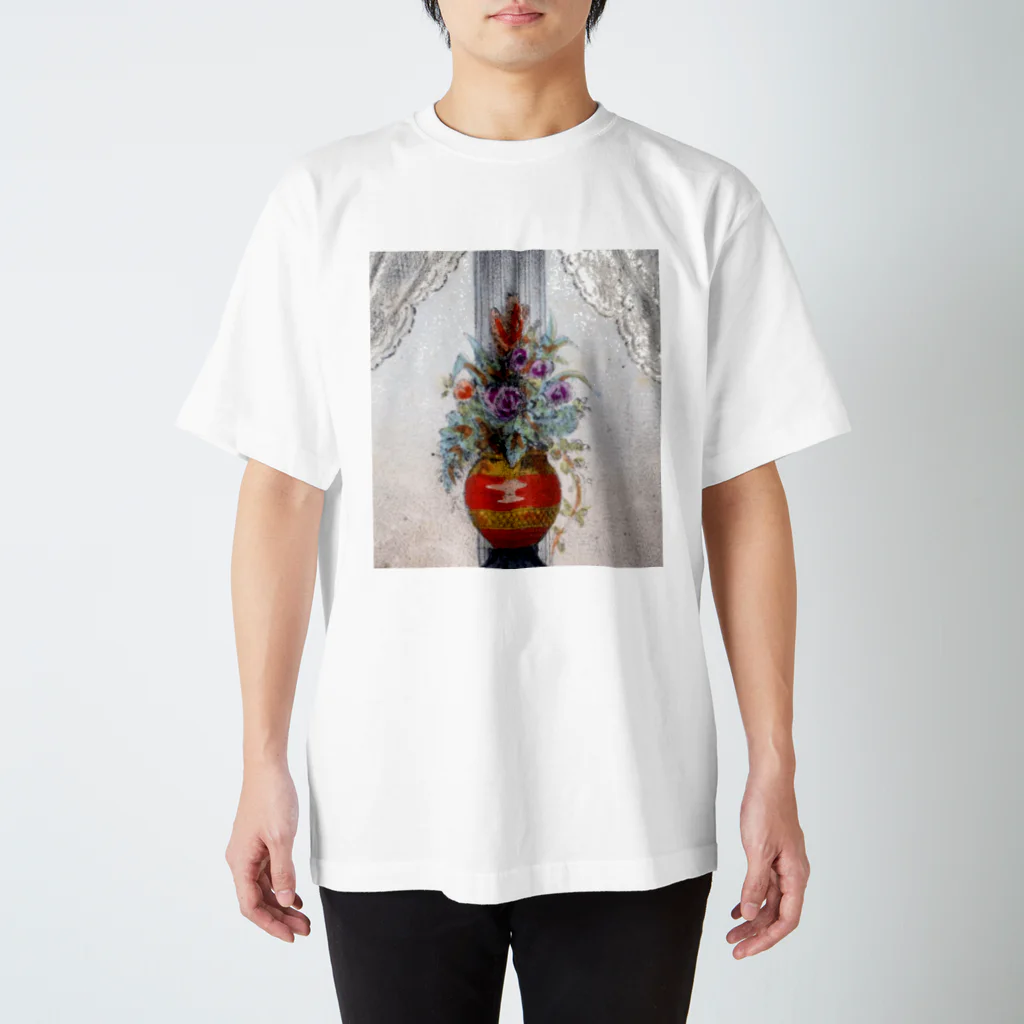 PALA's SHOP　cool、シュール、古風、和風、のflower arrangement　 Regular Fit T-Shirt