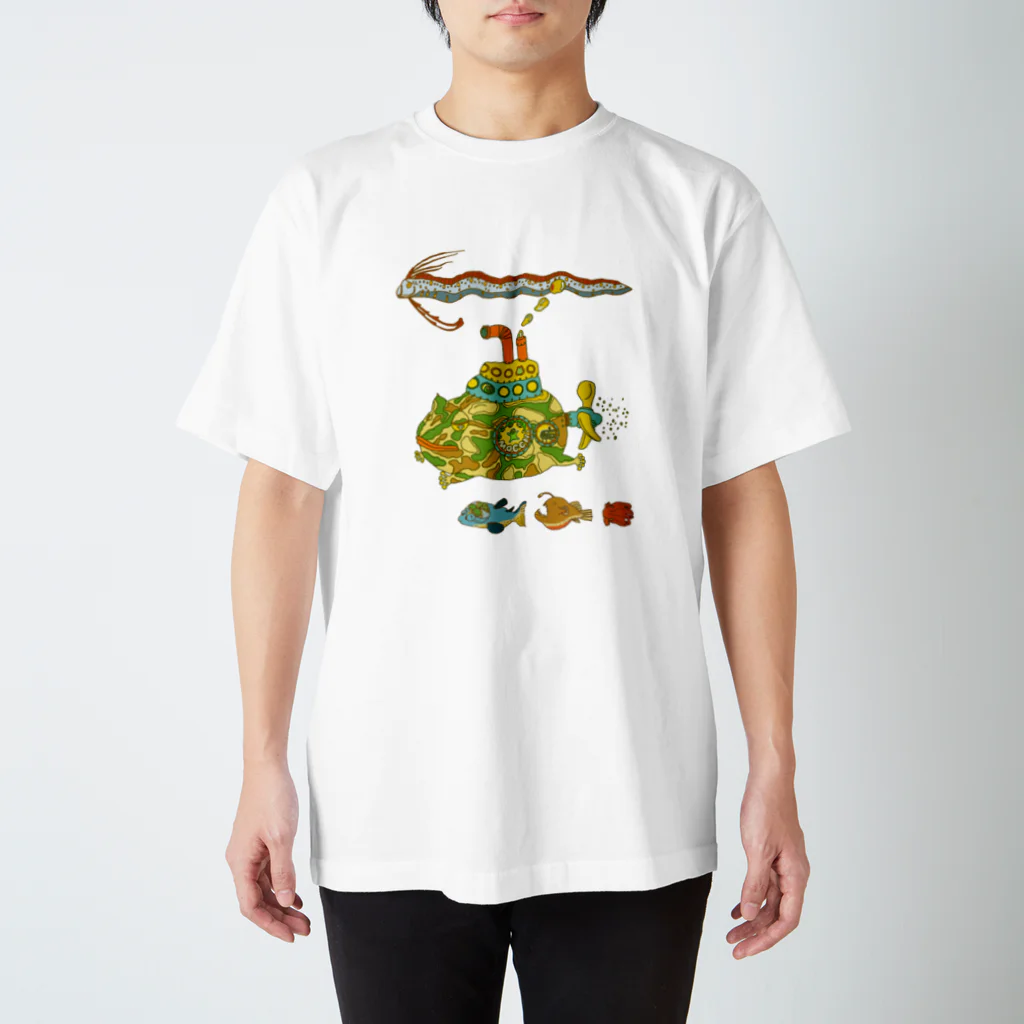 さちこの生物雑貨のモッチ潜水艦 スタンダードTシャツ