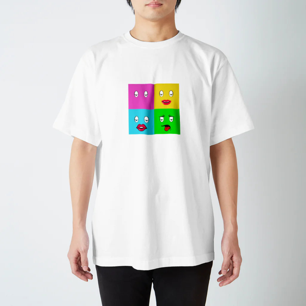 Lazy Faces Clubのサンプル（片面のみ） スタンダードTシャツ