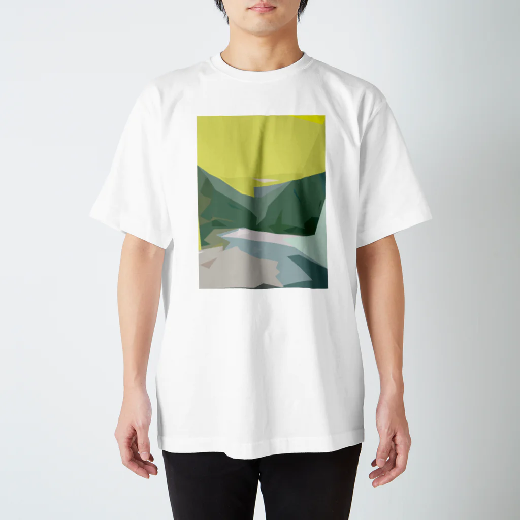 ﾌﾞﾃｨｯｸ ｵﾉﾖｷの（とっても単純な）山（川） Regular Fit T-Shirt