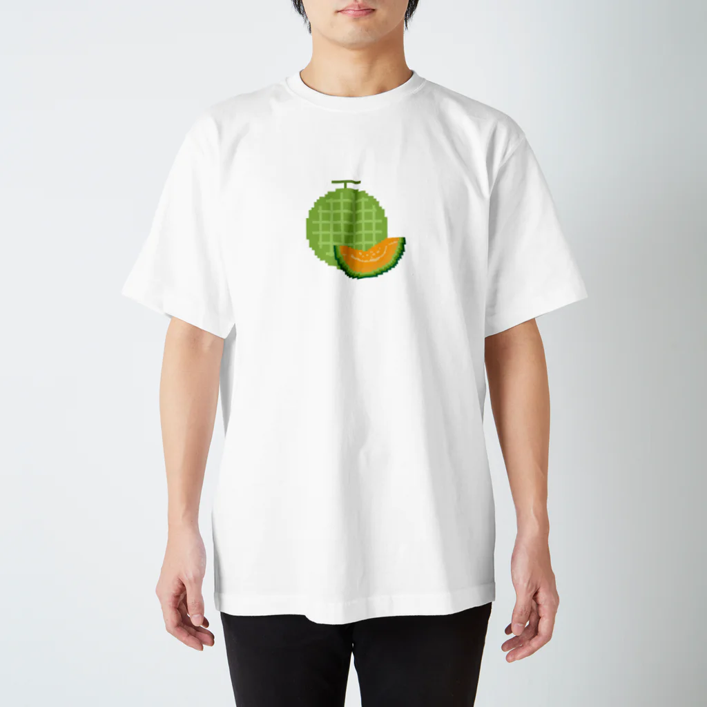 ましゅーーーーーーストアのドット絵 メロン スタンダードTシャツ