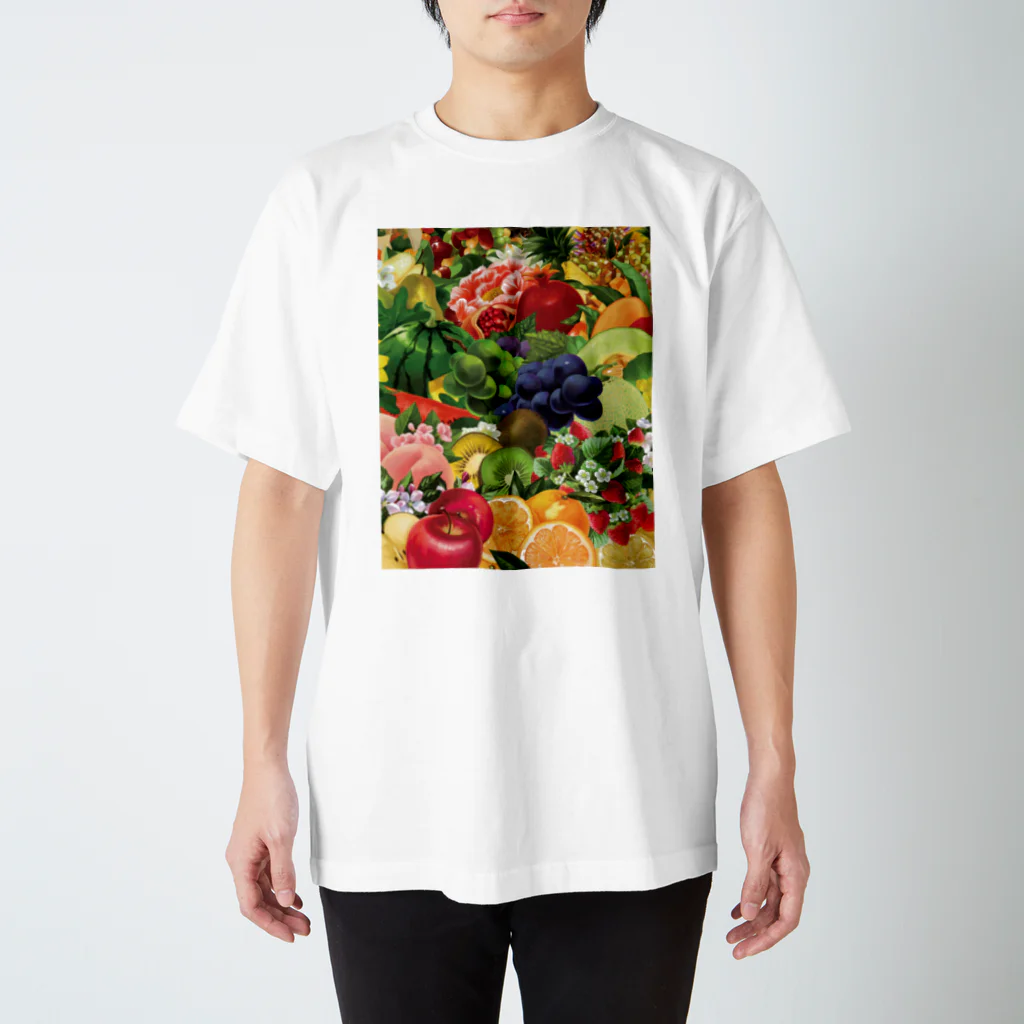 カワウソとフルーツの【forseasons】フルーツ盛り合わせ スタンダードTシャツ