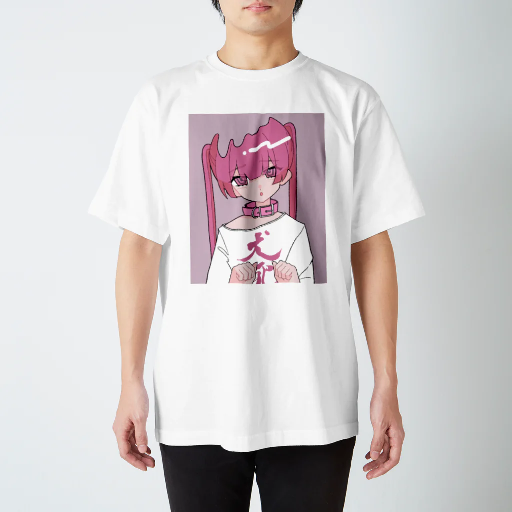 かやましそのいぬ　デス　桃×桃 スタンダードTシャツ