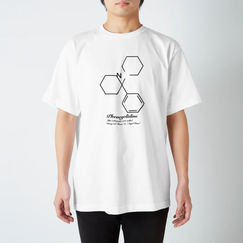 UserID_NameShopの【化学式】平和の薬と呼ばれた"PCP"で解離体験を日常に Regular Fit T-Shirt