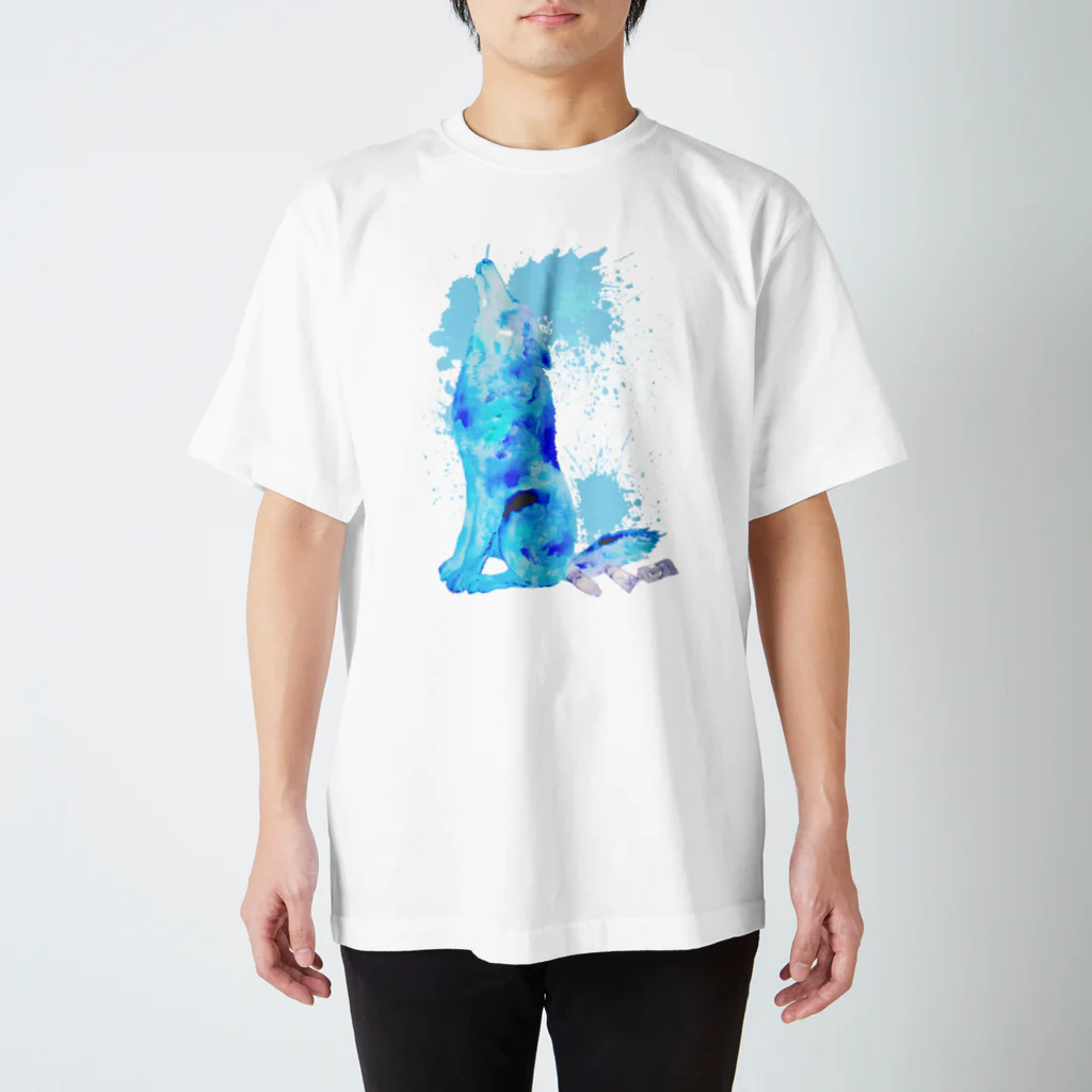 made blueのCLEAR BLUE WOLF スタンダードTシャツ