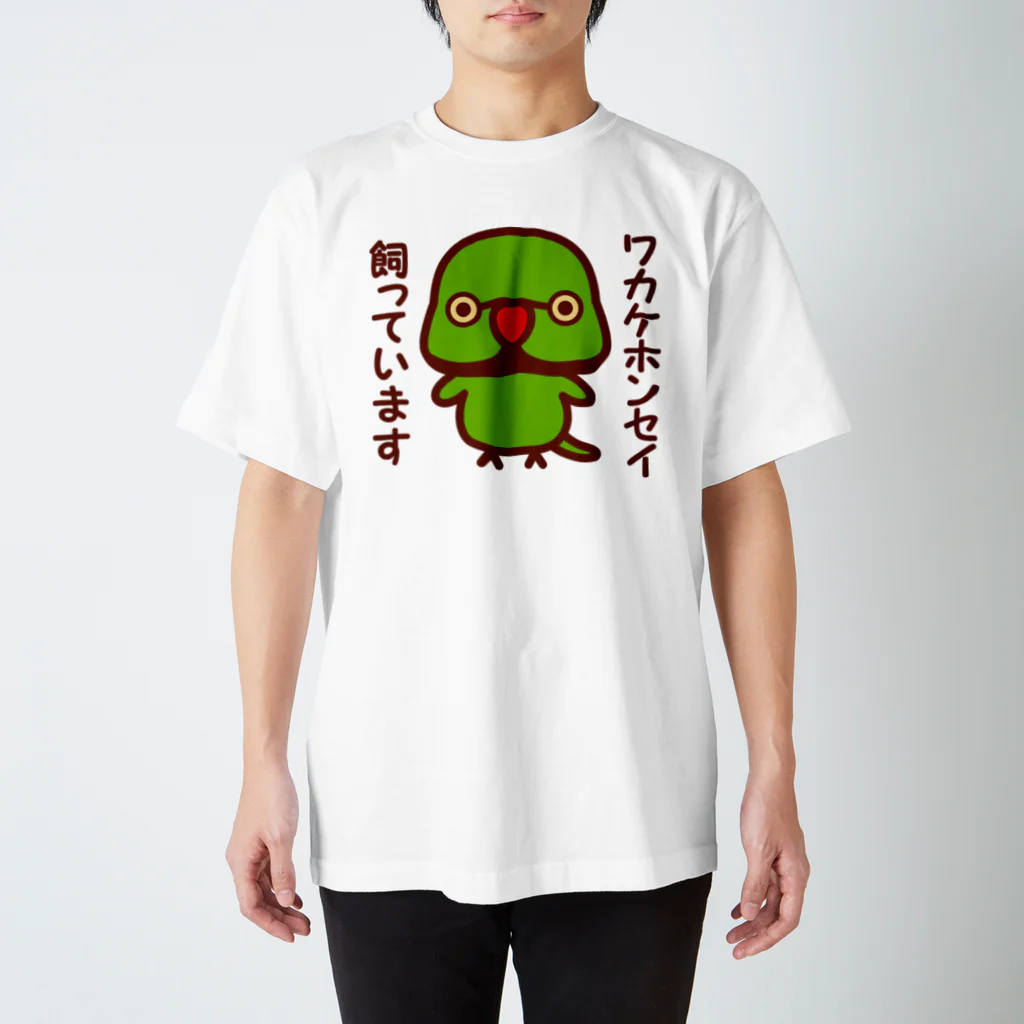 いんこ屋堂のワカケホンセイインコ飼っています（♂） スタンダードTシャツ