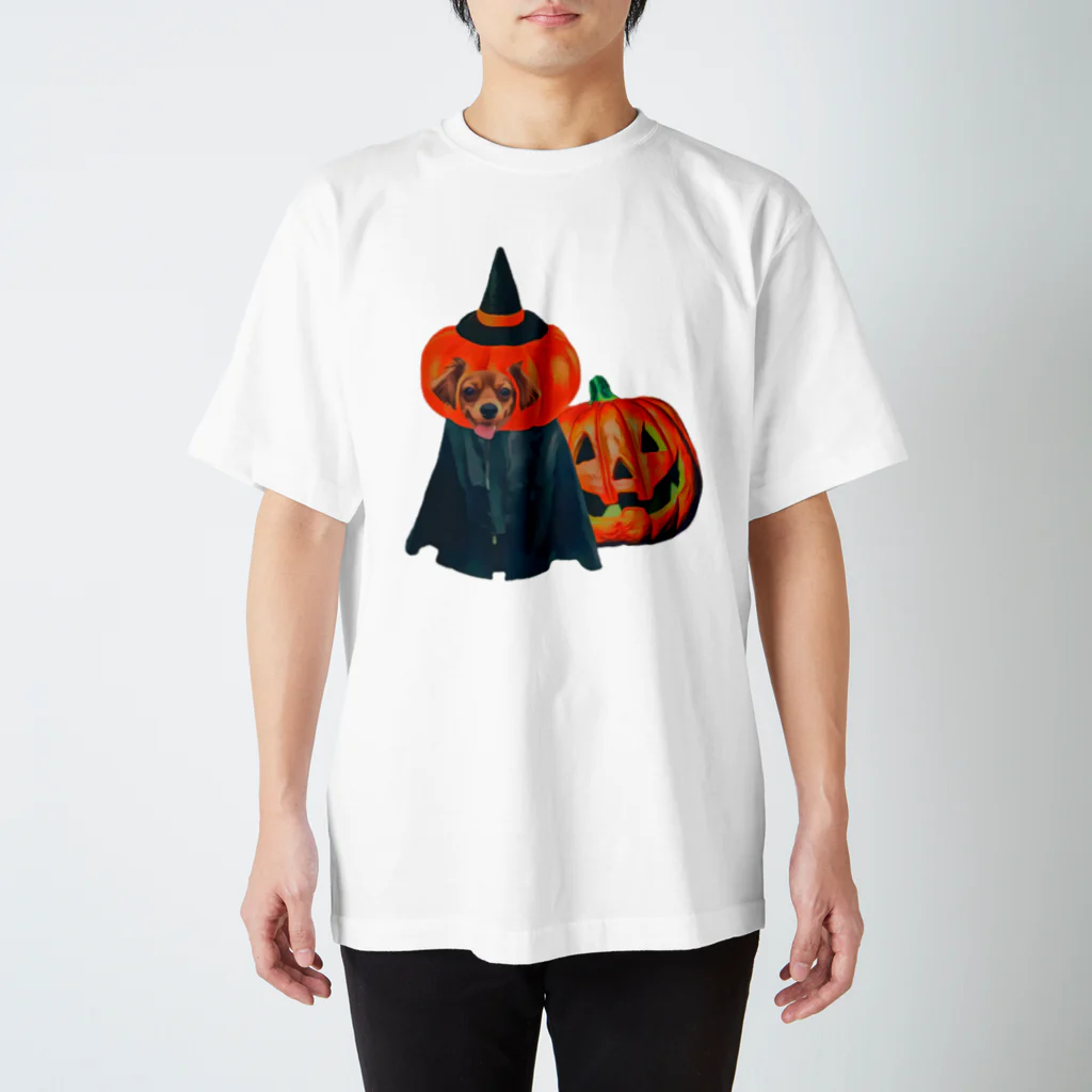 雑コラうちの子グッズのハロウィン犬🐶4 Regular Fit T-Shirt