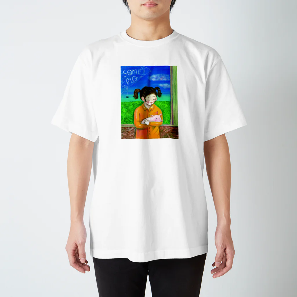 PETDOGSのSOME PIG「シャーロットの贈り物」 スタンダードTシャツ