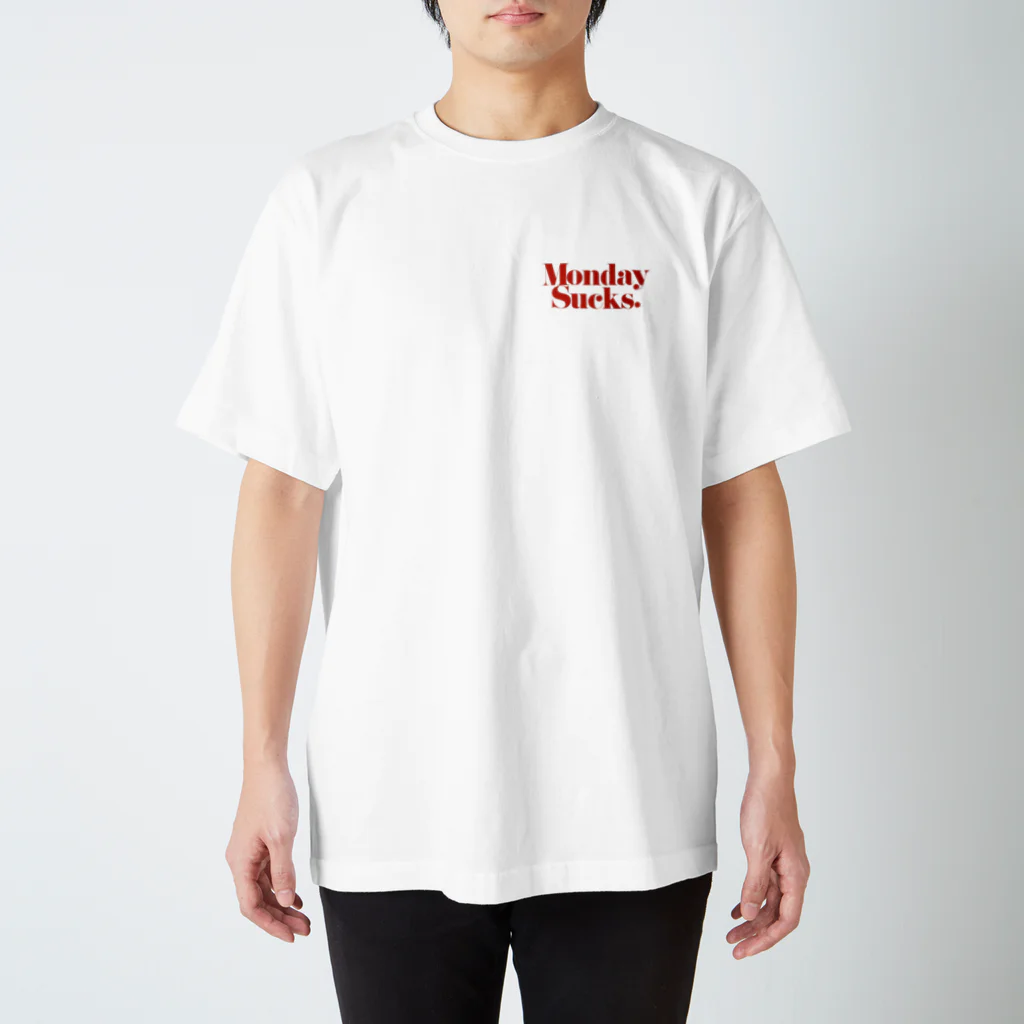 Shop M.のMonday Sucks tee Regular Fit T-Shirt