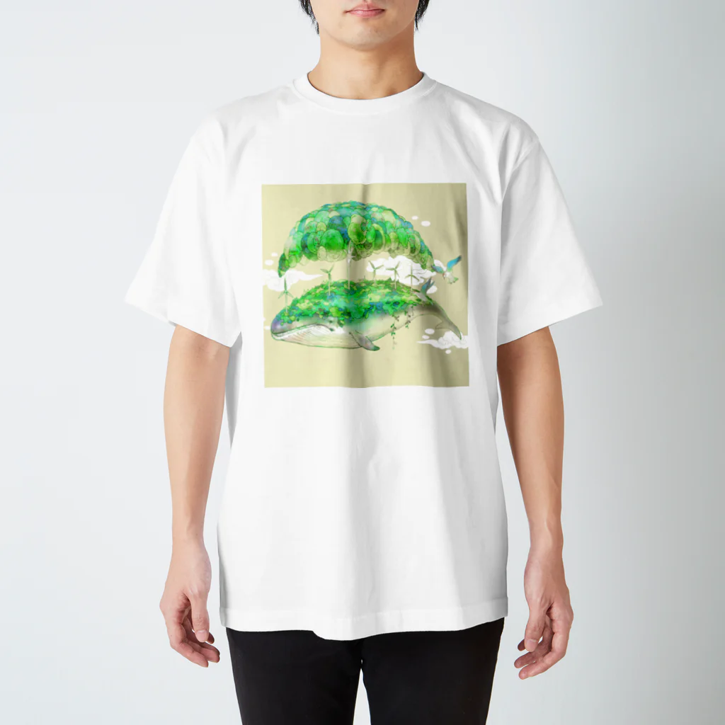 くまたにたかしの緑ノ鯨 スタンダードTシャツ