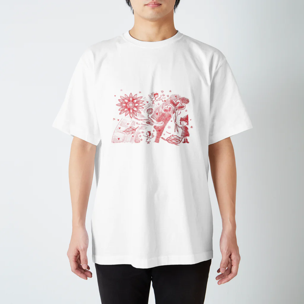 るーえるの空⭐︎の真っ赤な夢の花 Regular Fit T-Shirt