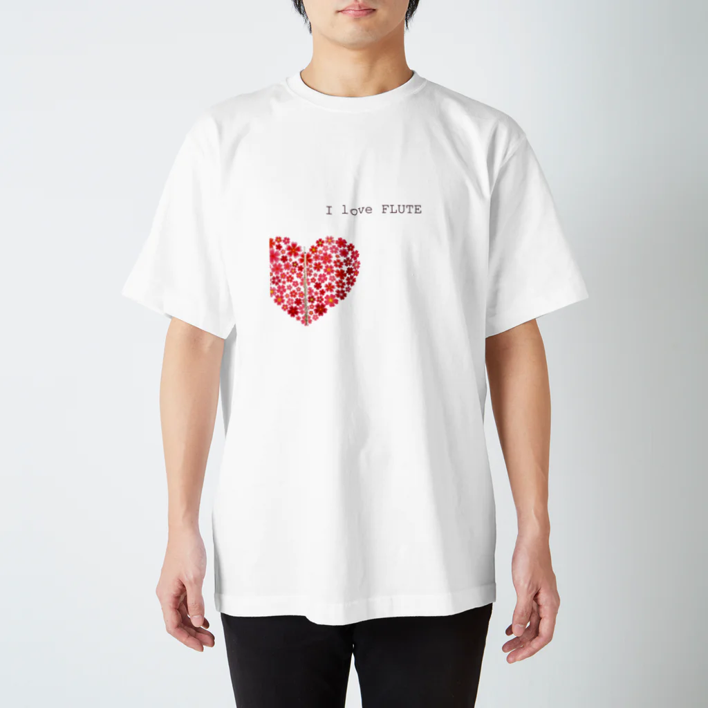 Momo SakuraのI love FLUTE　フルートTシャツ Regular Fit T-Shirt