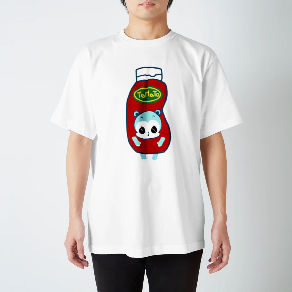 定時退社のケチャくまのやつ スタンダードTシャツ