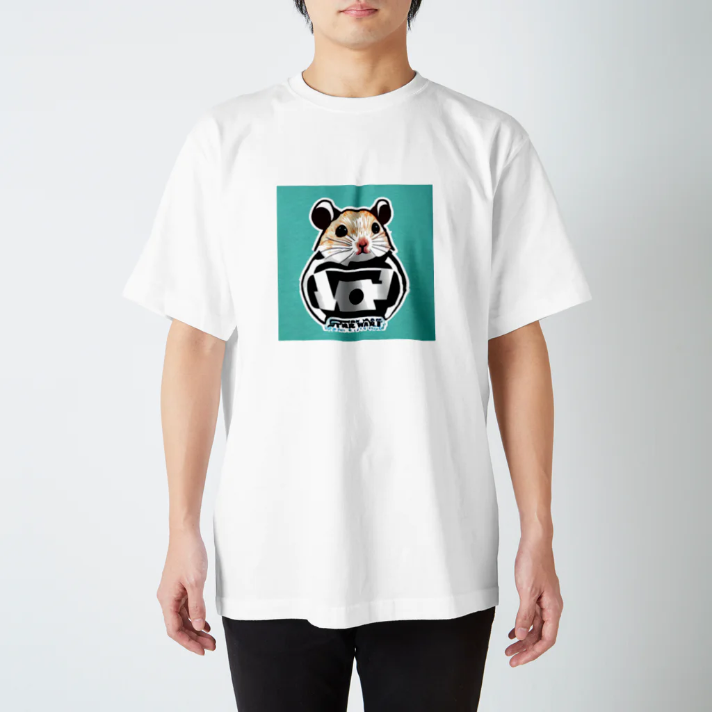 AI画家『Stable Diffusion』Shopのスター・ウォーズ風なハムスター🐹 スタンダードTシャツ