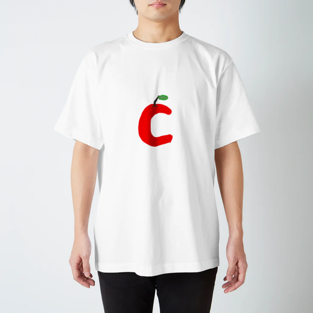 9時のクジラのCなりんご スタンダードTシャツ