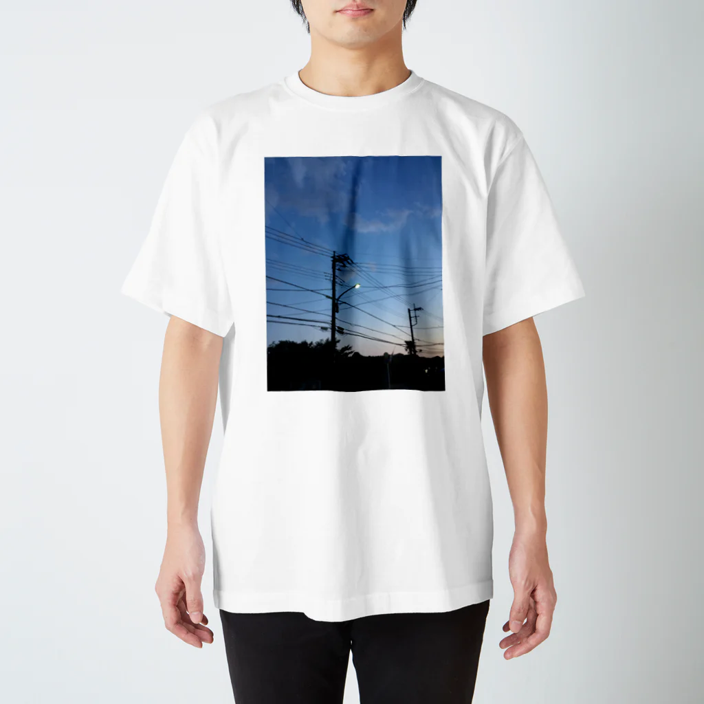 寝る煮るのLight+Pole Regular Fit T-Shirt