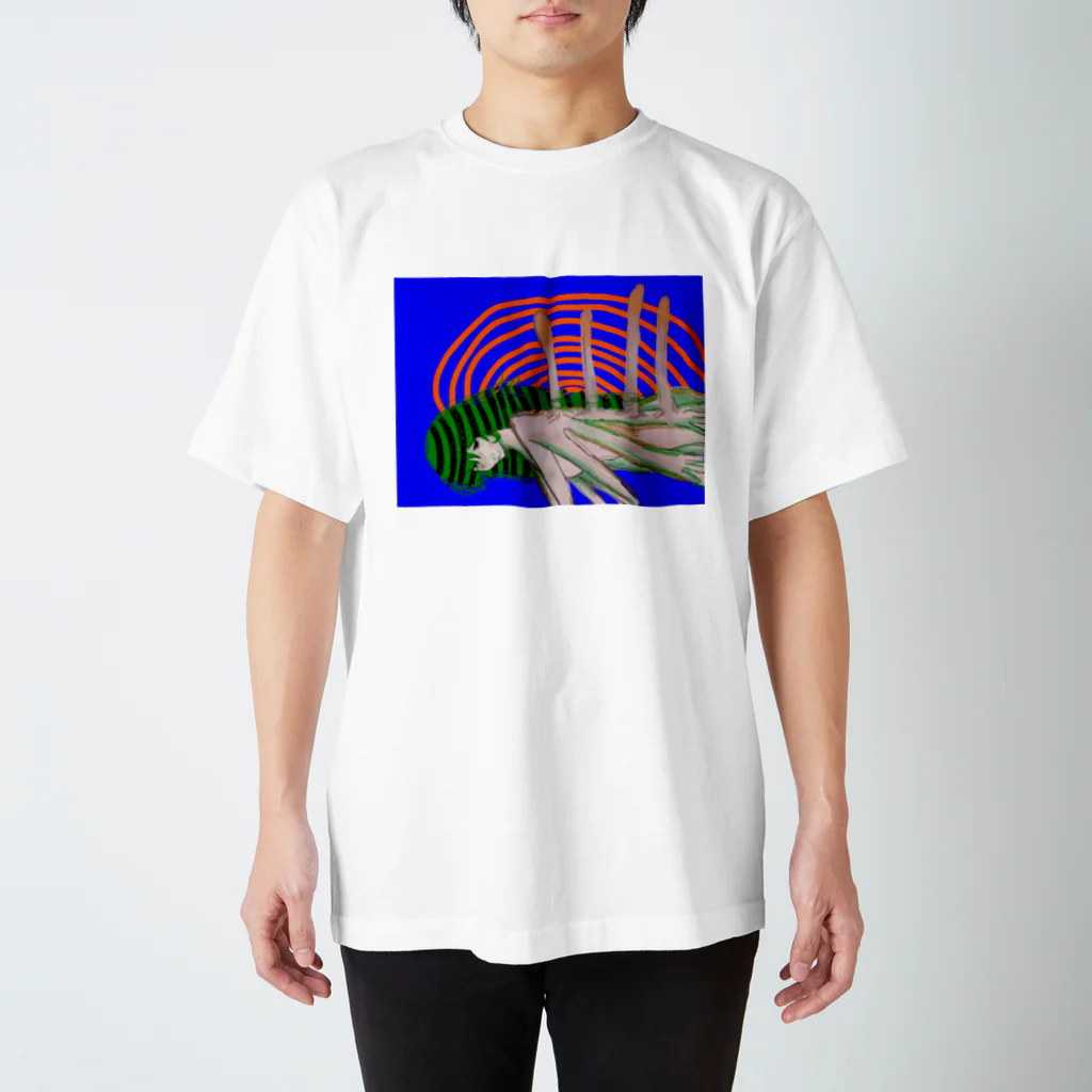 明晰の冬虫夏草(イモムシ) スタンダードTシャツ