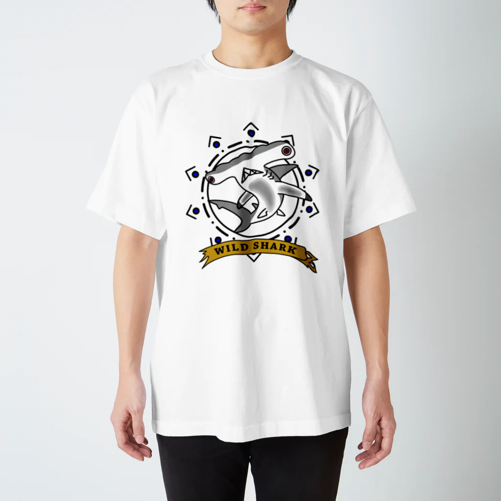 かいほう屋のWILD SHARK  ハンマーヘッドシャーク スタンダードTシャツ