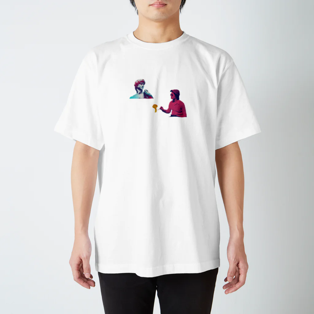 fly bowのミケランジェロを描く女 スタンダードTシャツ