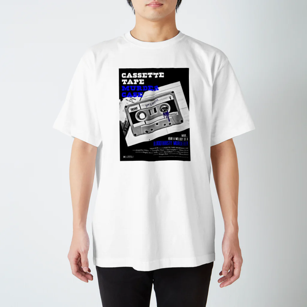 VHS ARCHIVESのCASSETTE TAPE MURDER CASE(青) Regular Fit T-Shirt