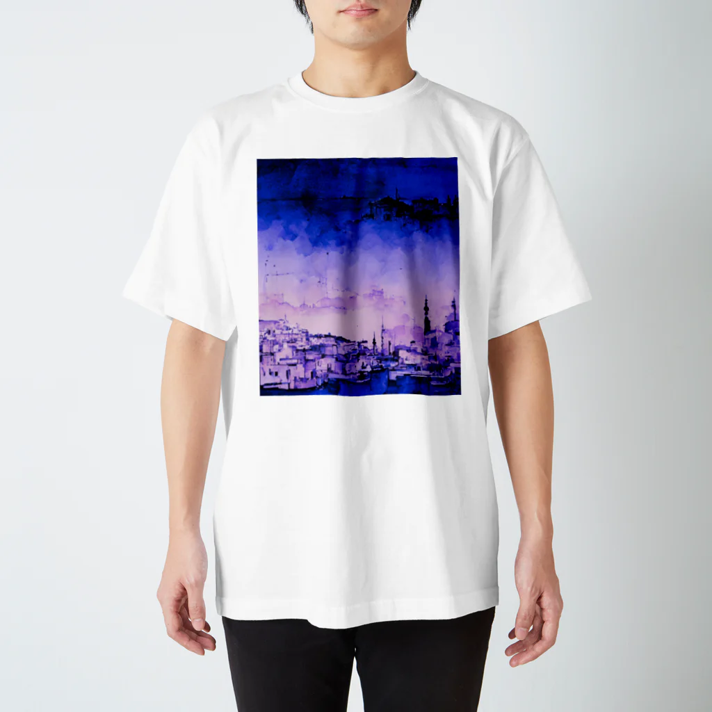 DAG's SHOPのミッドナイトブルーな風景 Regular Fit T-Shirt