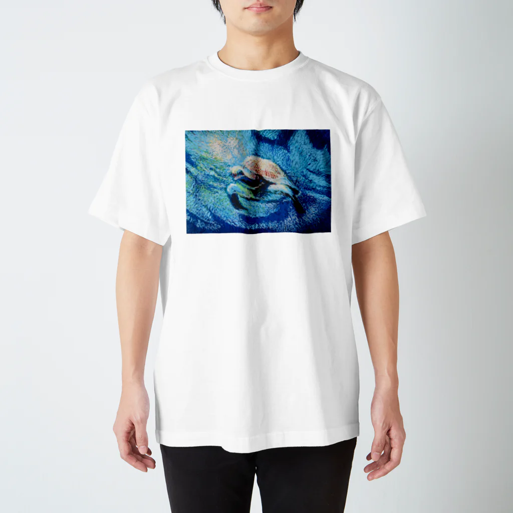 ちぃ散歩の海亀 Kazue.Ikeda Regular Fit T-Shirt