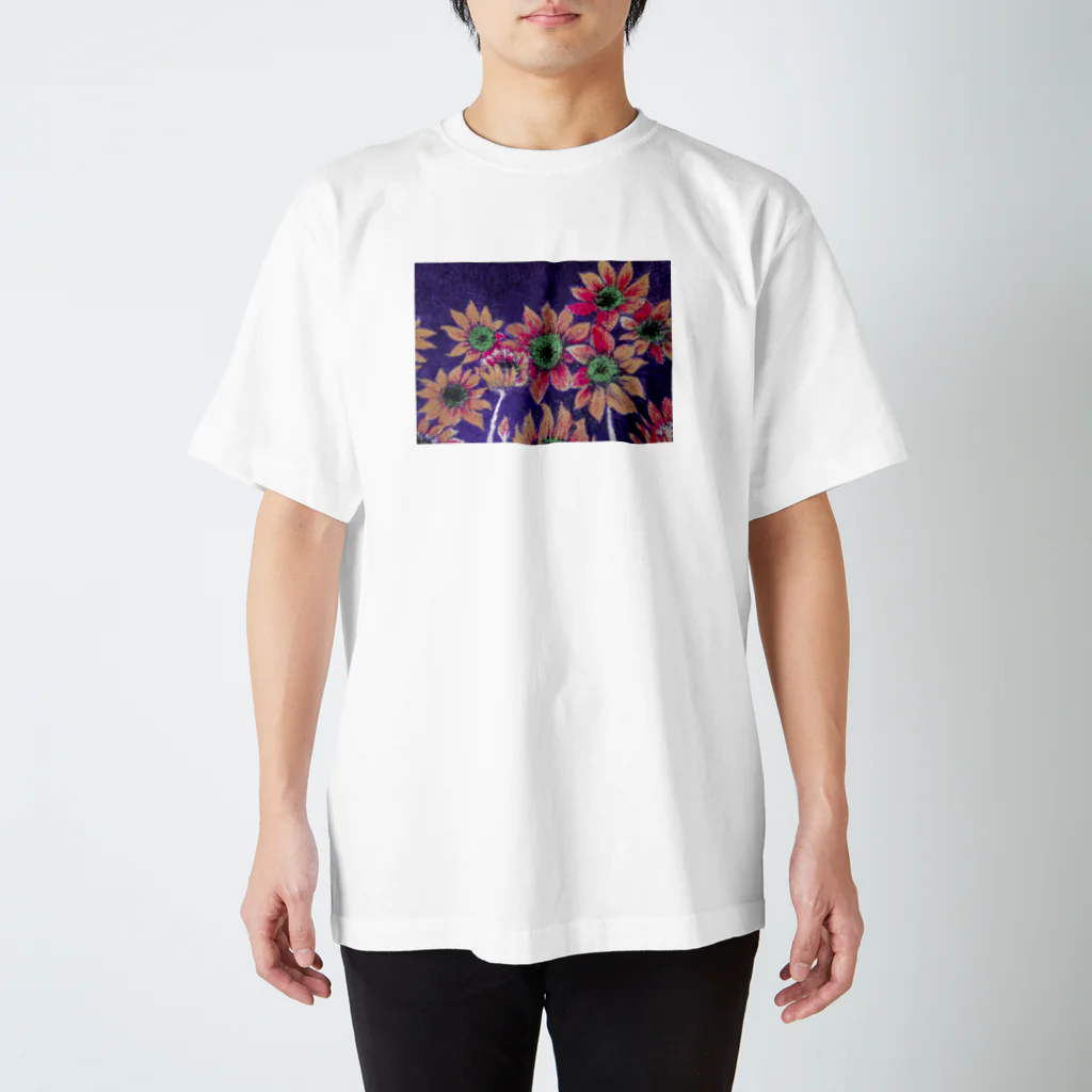 ちぃ散歩の朱夏向日葵 Kazue.Ikeda スタンダードTシャツ