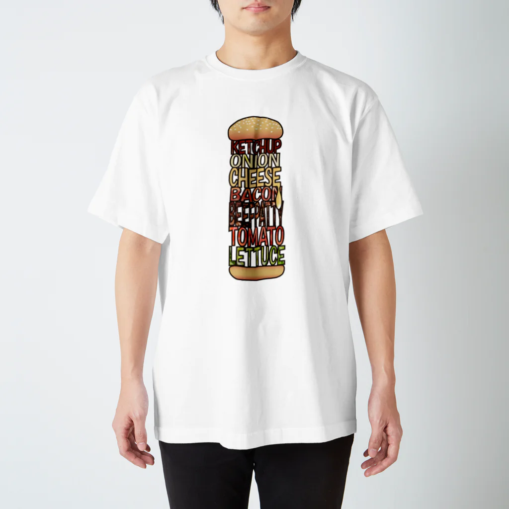 daddy-s_junkfoodsのTOWER BURGER Regular Fit T-Shirt