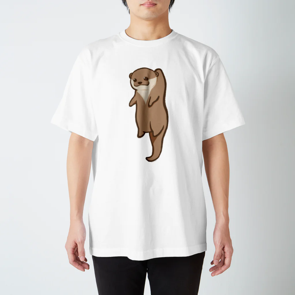 綾錦工房 りこりすのほされカワウソ Regular Fit T-Shirt