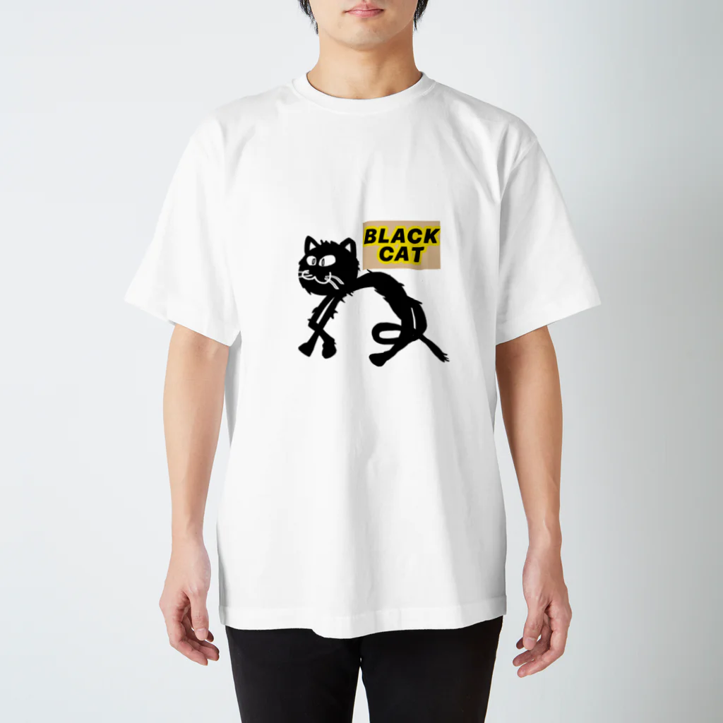 SEVEN-5-Ｇの BLACK  CAT Regular Fit T-Shirt