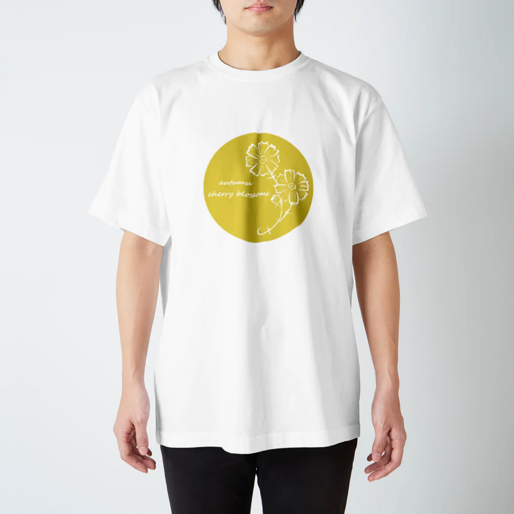 紫胡蝶の秋桜　 Ye Regular Fit T-Shirt