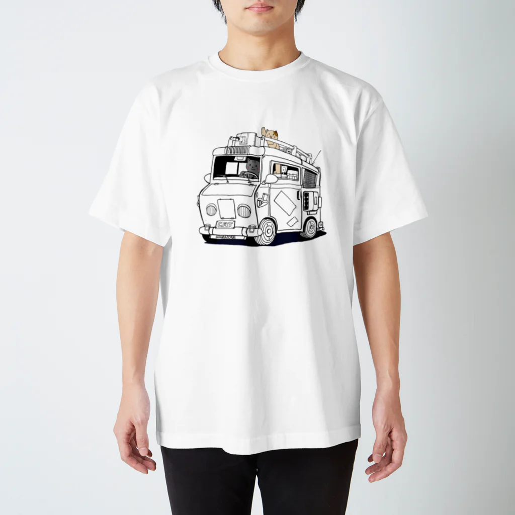 すあまぞーぬのねこ武装カー スタンダードTシャツ