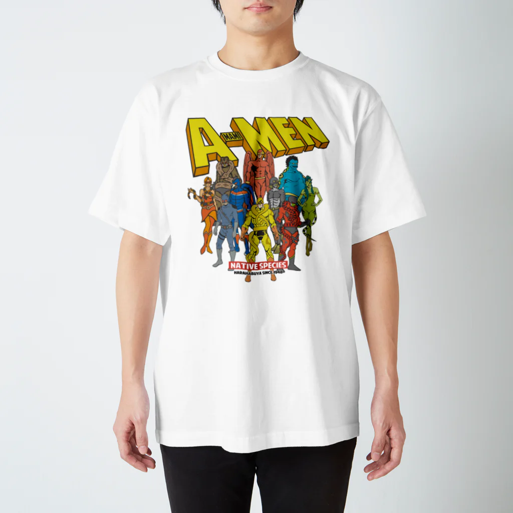 原ハブ屋【SUZURI店】のAMAMIMEN 在来種（T-GO） 티셔츠