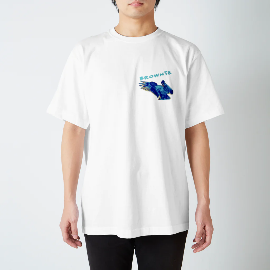 座敷ふくろうの碧いBrownie Regular Fit T-Shirt