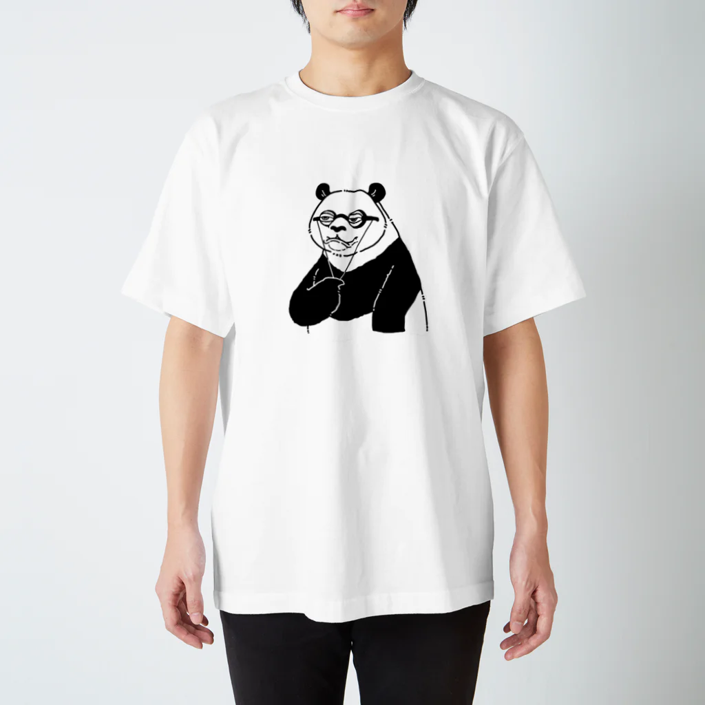 wakutaのねむそうなパンダ スタンダードTシャツ