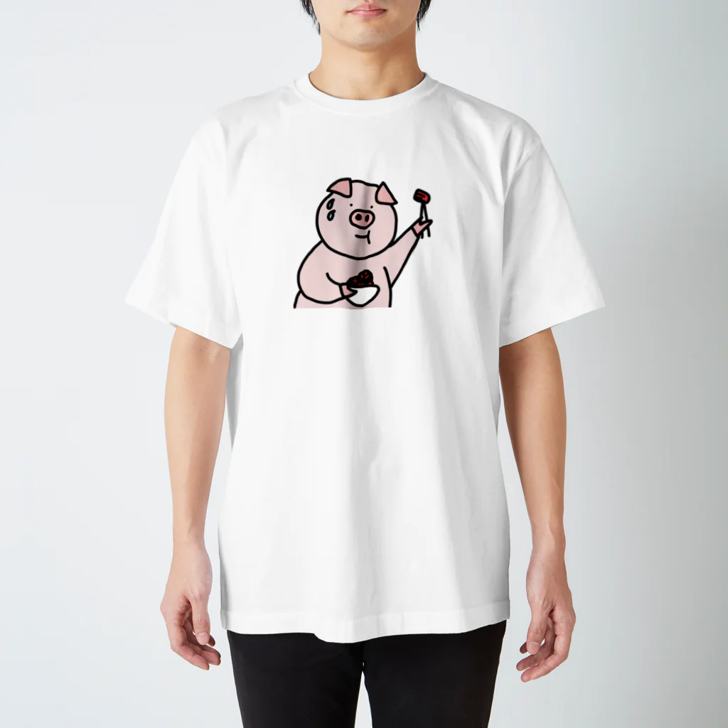 ＋Whimsyの豚キムチ Regular Fit T-Shirt