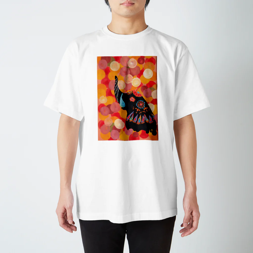 白南風諷こ ◇◇◇ みちのくの田園絵師のパレード　～ゾウの行進～ Regular Fit T-Shirt