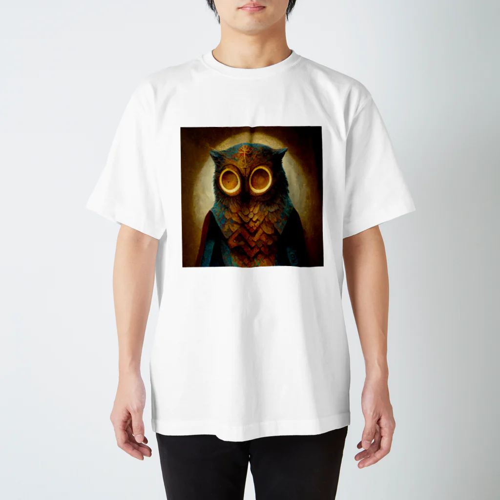 temple t-shirtshopのフクロウの神様 スタンダードTシャツ