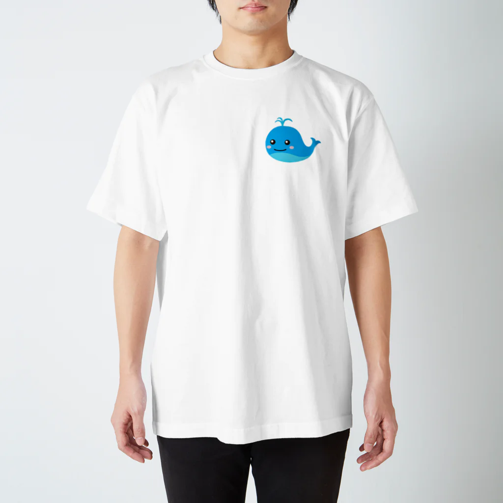 BLUE-SKYのくじらのクーちゃん スタンダードTシャツ