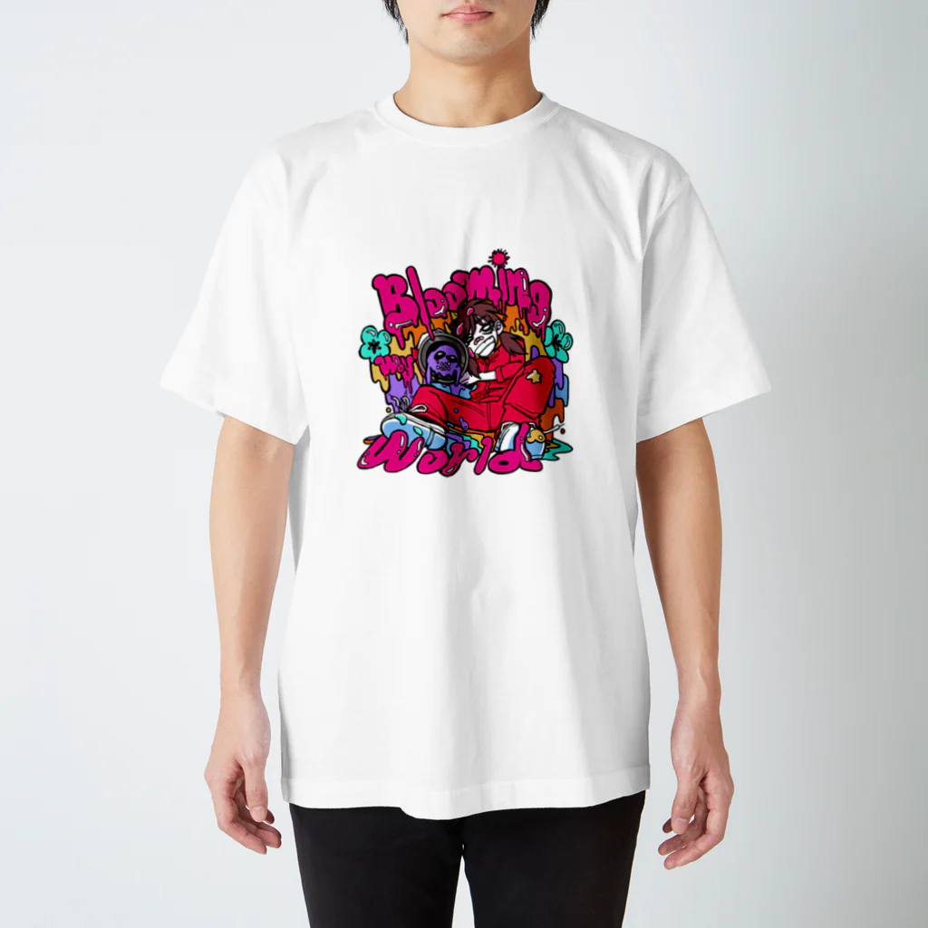 yokobi_buppanの2022年度芸術祭公式グッズ②BLOOMING MY WORLD BOMB Regular Fit T-Shirt