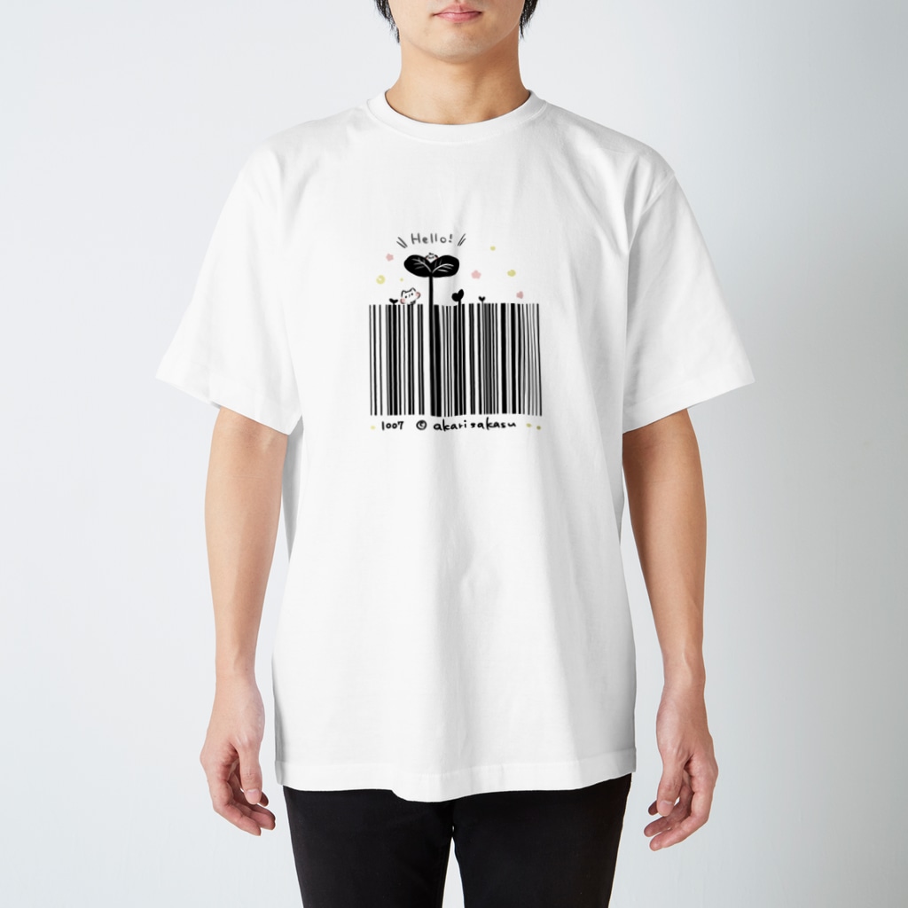 灯さかすのHello!バーコード Regular Fit T-Shirt