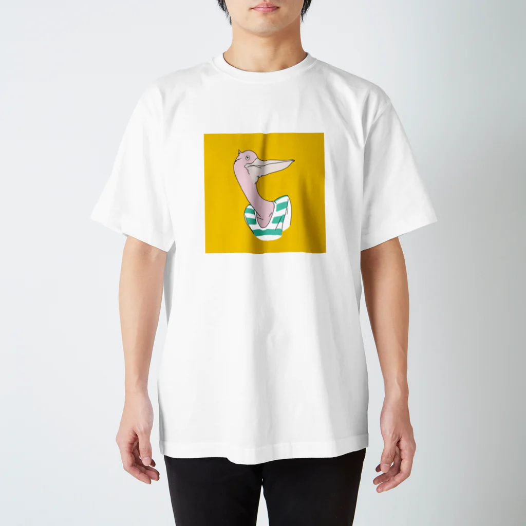 モチマチのキャッチーペリカン スタンダードTシャツ