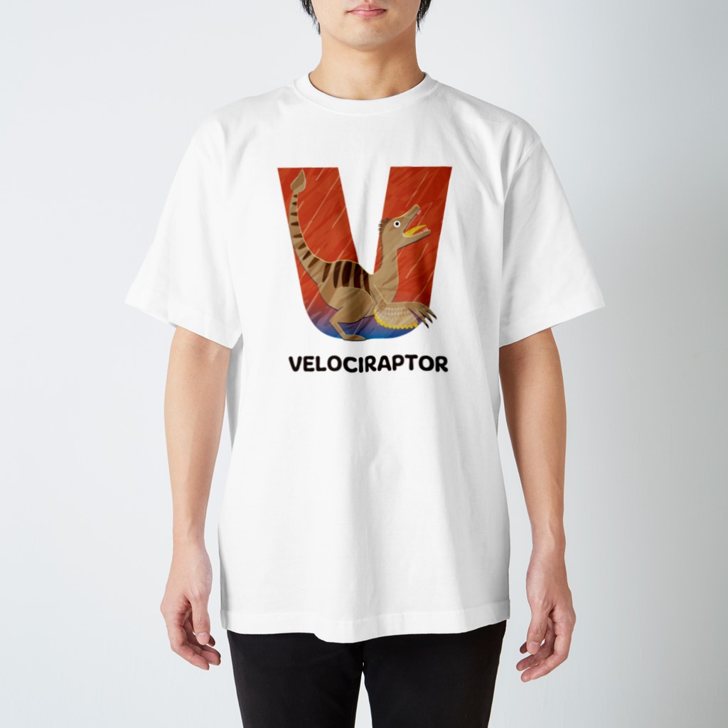 tawtawのAlphabet Animals - VELOCIRAPTOR Regular Fit T-Shirt