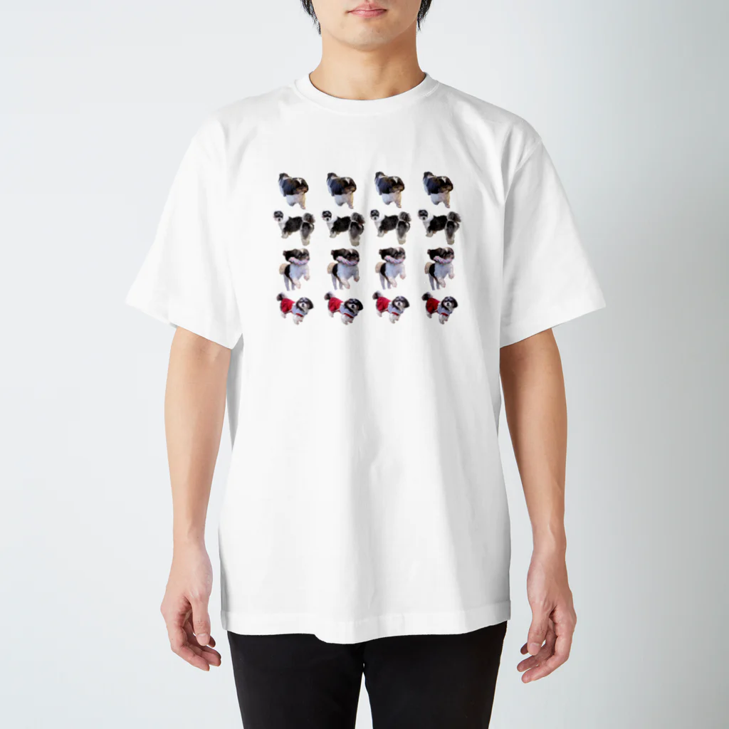 シーズーっぽいしろくろの犬たちのTAMA'S IPPAI Regular Fit T-Shirt