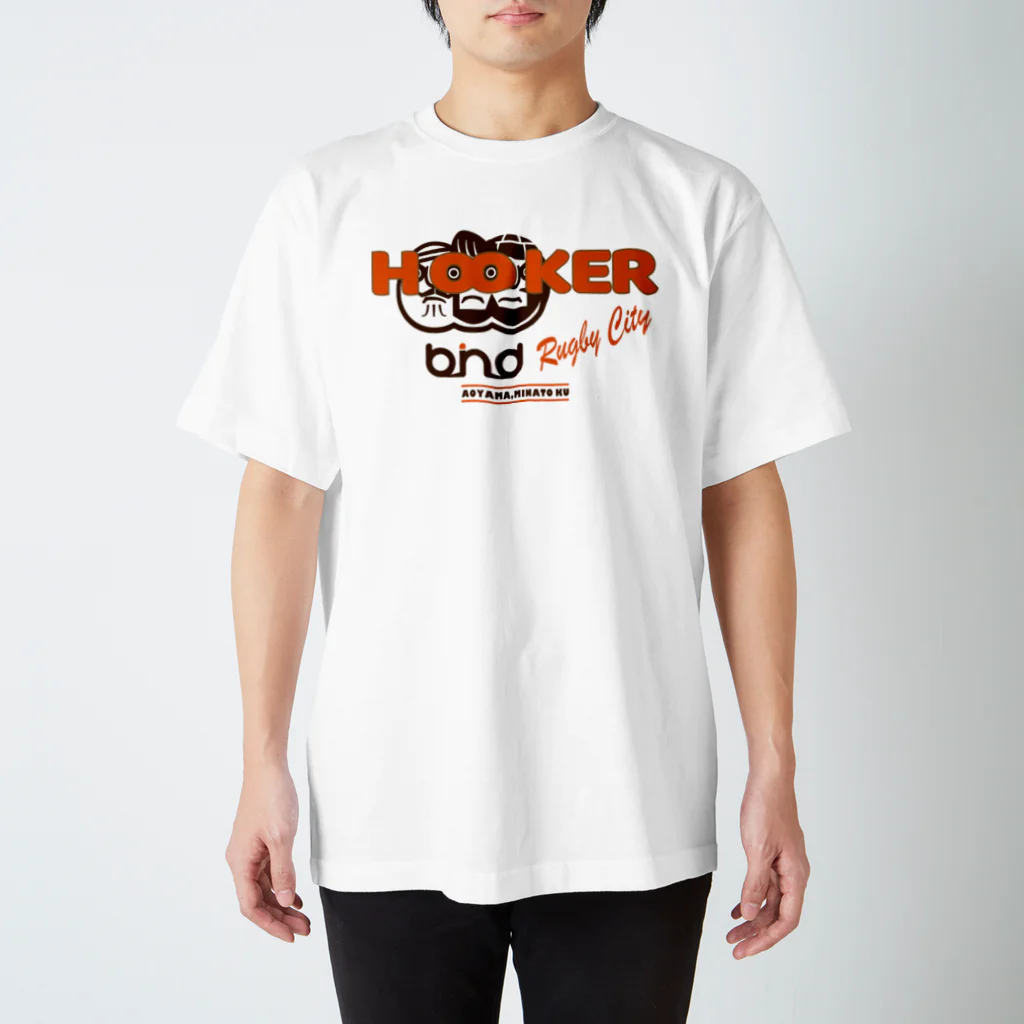 b.n.d [街中でもラグビーを！]バインドのHOOKER#2 スタンダードTシャツ