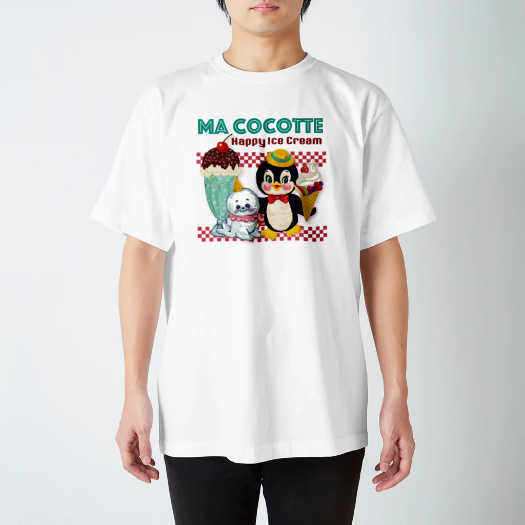 　Ma cocotte （まここっと）のハッピーアザラシ Regular Fit T-Shirt