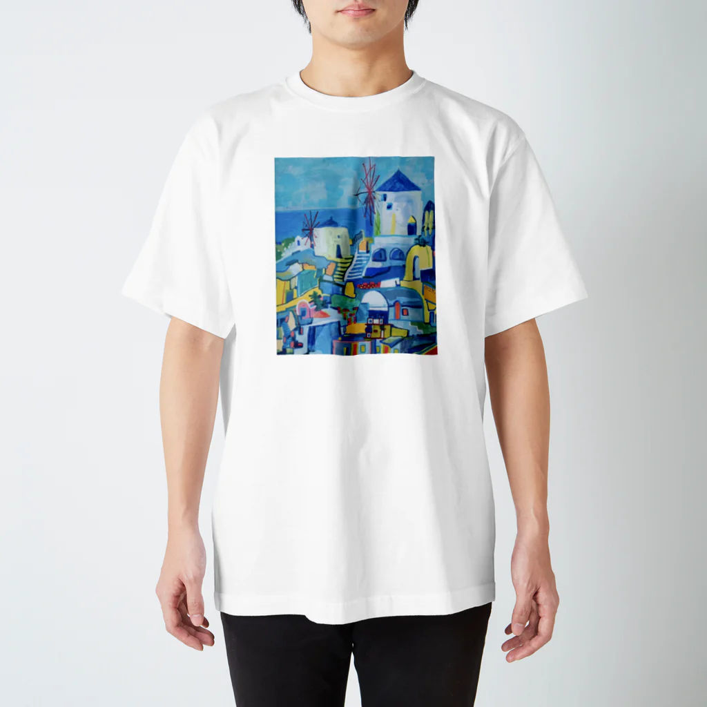 Madaminu Annaのサントリーニ島 スタンダードTシャツ